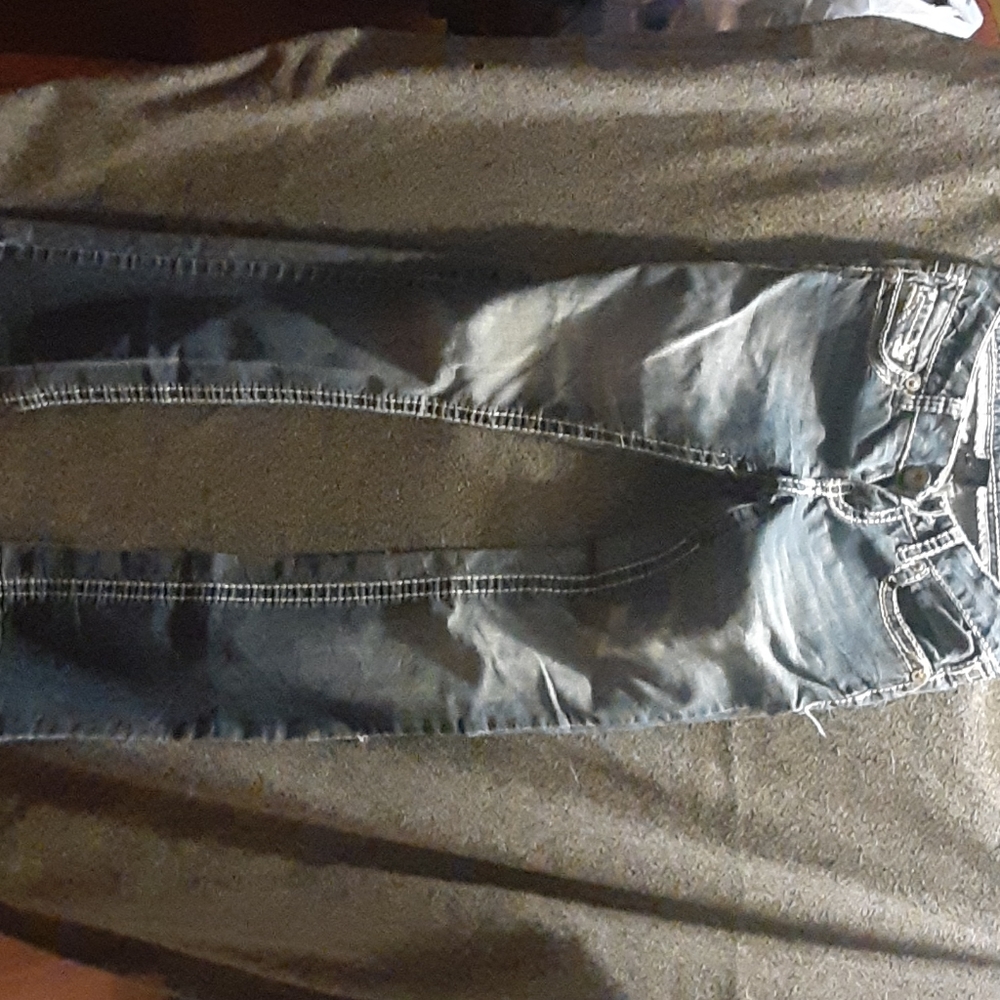Dark wash boot cut jeans